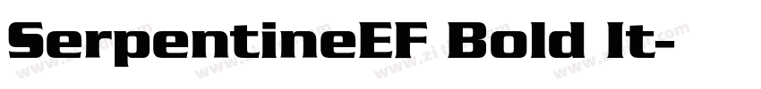 SerpentineEF Bold It字体转换